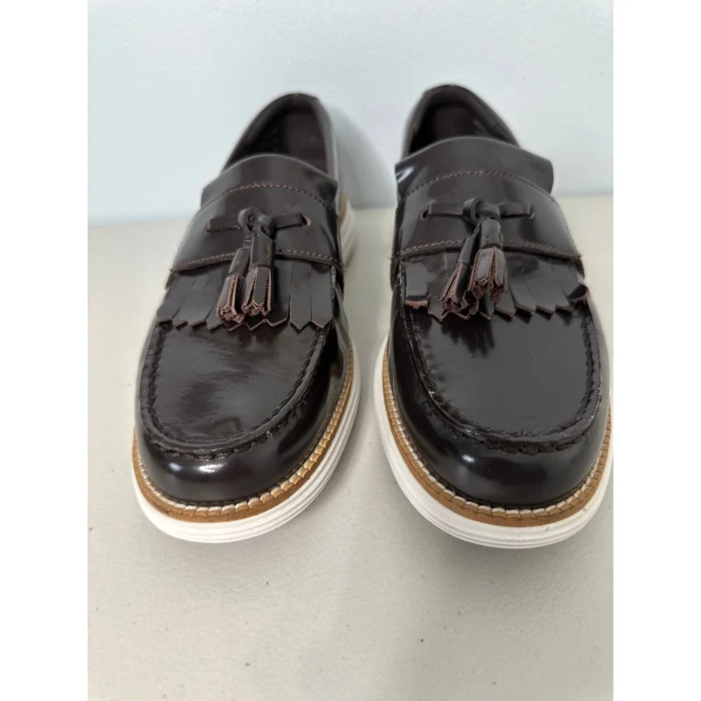 Cole Haan OriginalGrand Loafers Size 8.5M Brown Tassel Kiltie Preppy C36509